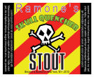 Skull Square Text Yellow Beer Labels